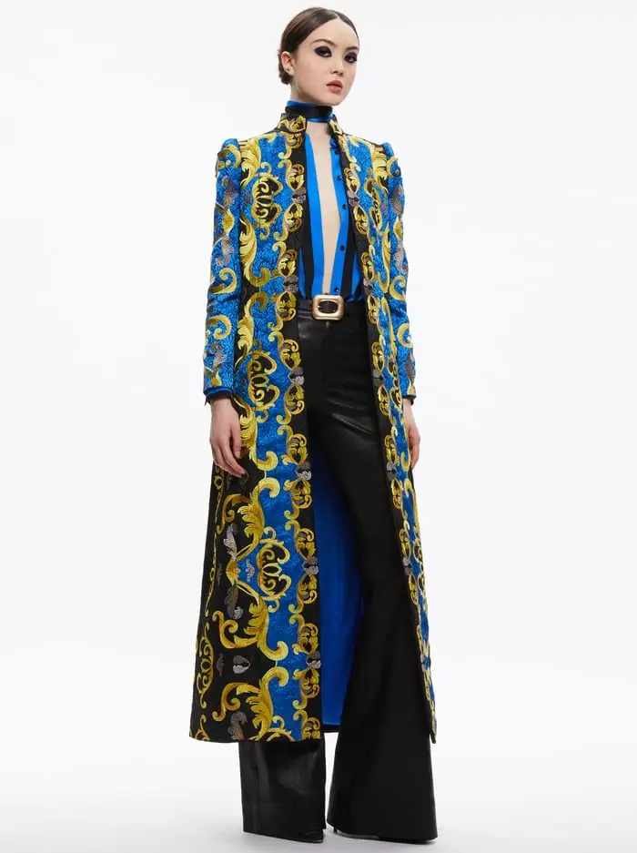 THOMAS EMBROIDERED MAXI COAT